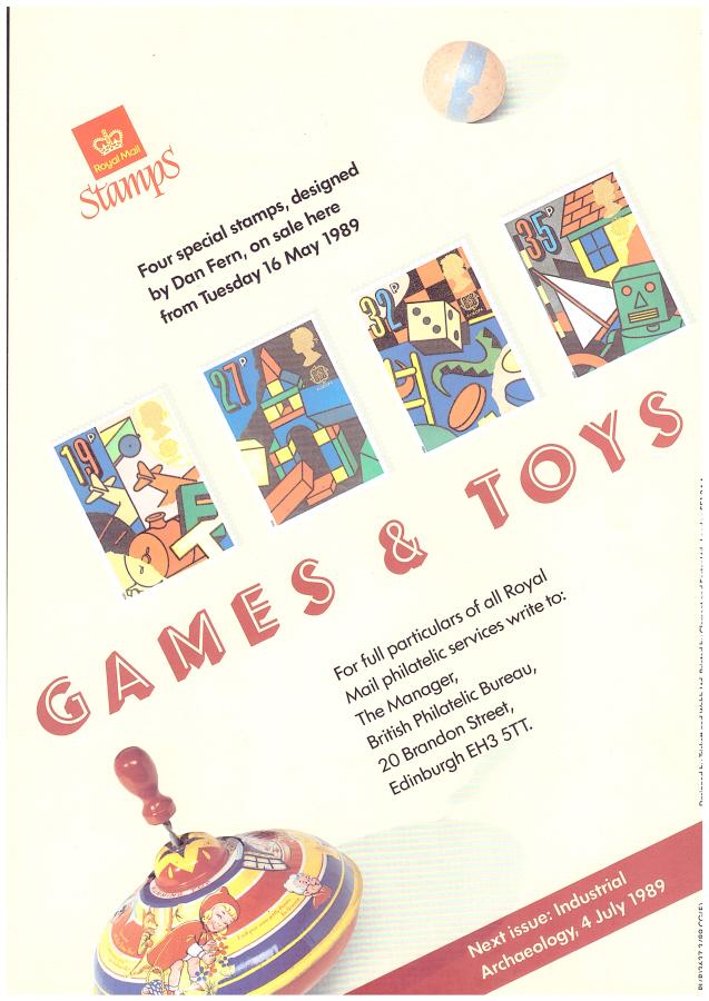 (image for) 1989 Games & Toys Post Office A4 poster. PL(P)3637 3/89 CG(E).